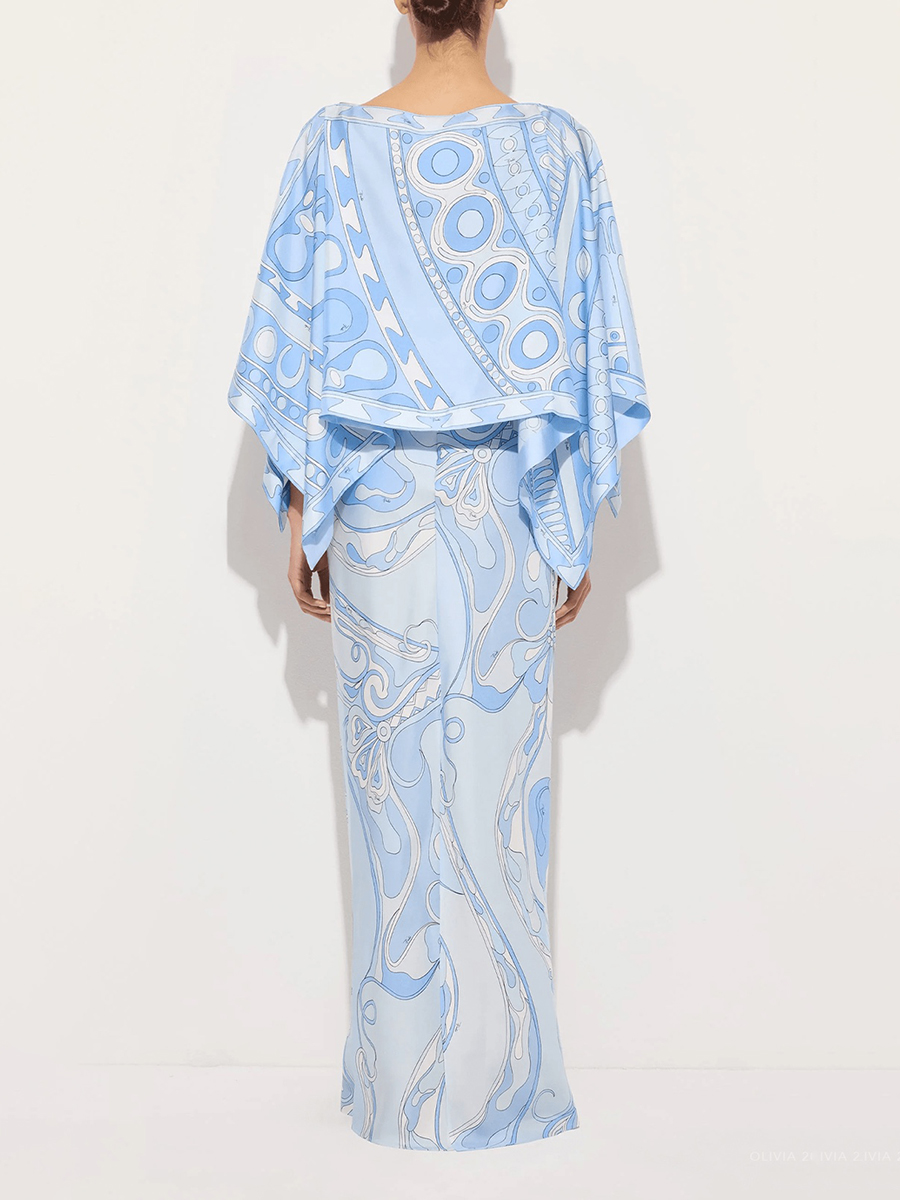 VGH Light Blue Abstract Print  - Women'S Formal Wear Suits 评论和价格