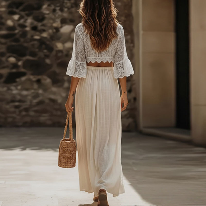 Womens Bohemian Lace Two Piece - Women'S Formal Wear Suits 评论和价格