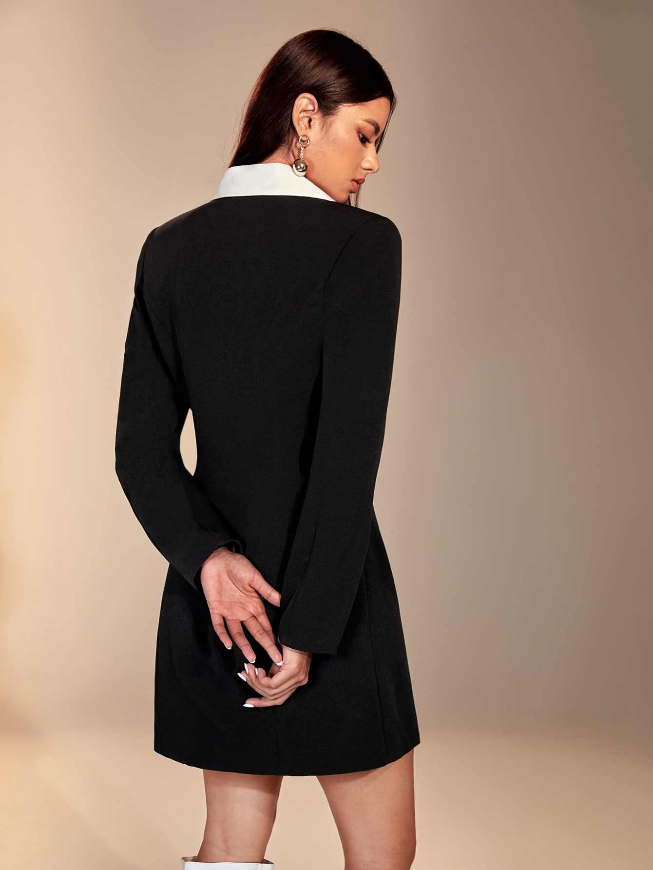 Color Matching Women Blazer Dr - Women Formal Wear For Graduation 评论和价格