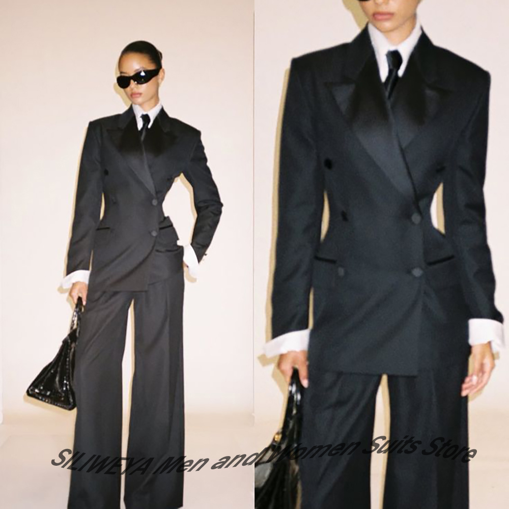 Professional Women's Black Dou - Women Formal Wear Shirt And Pant 评论和价格