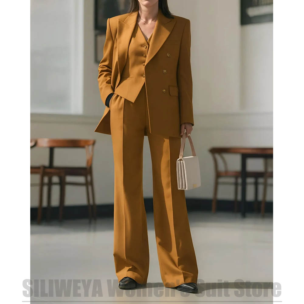 Women's Suit 3 Piece Double Br - Women Formal Wear Shirt And Pant 评论和价格