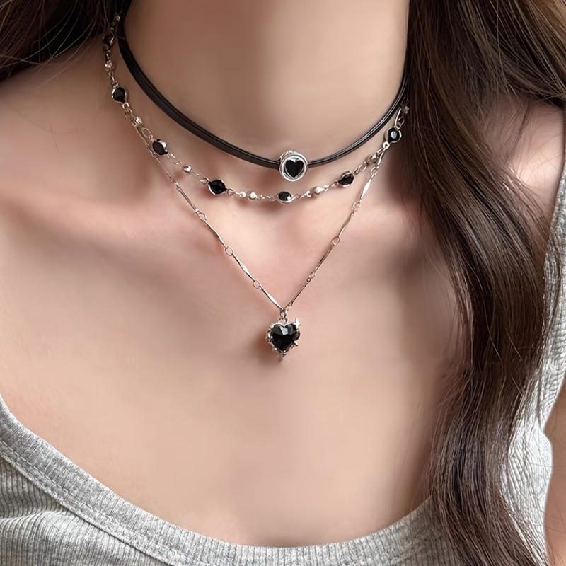Gothic Layered Heart-shaped Ne - Formal Wear Jewelry For Women 评论和价格