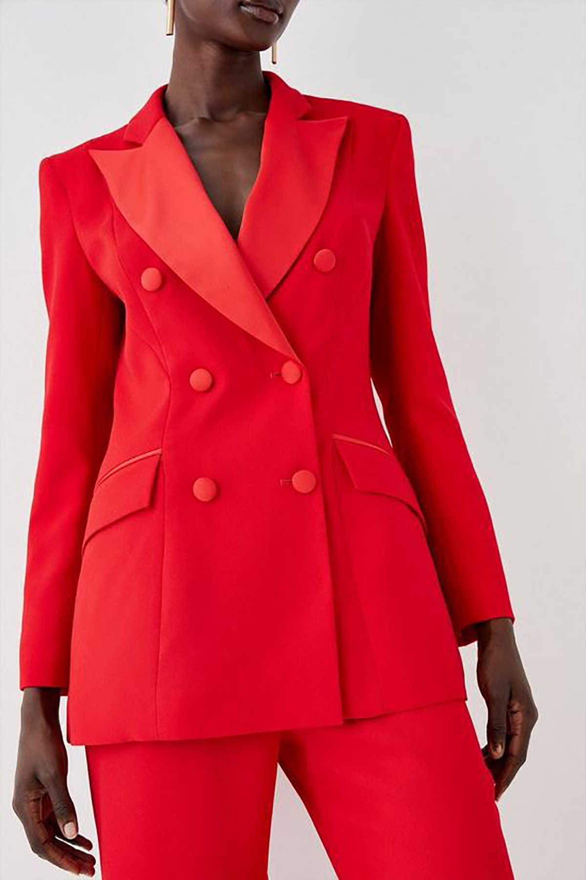 Formal Red Women Pants Suits C - Women Formal Wear For Graduation 评论和价格