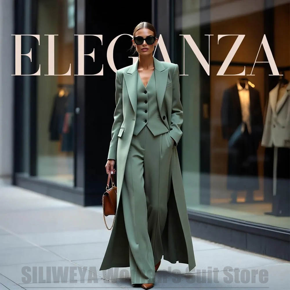 Chic Women's Suit Set Three Pi - Women'S Formal Wear Pants Suit 评论和价格