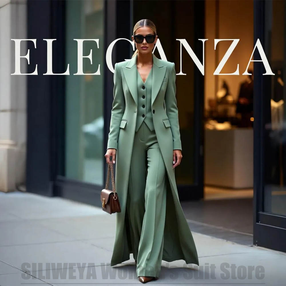 Chic Women's Suit Set Three Pi - Women'S Formal Wear Pants Suit 评论和价格