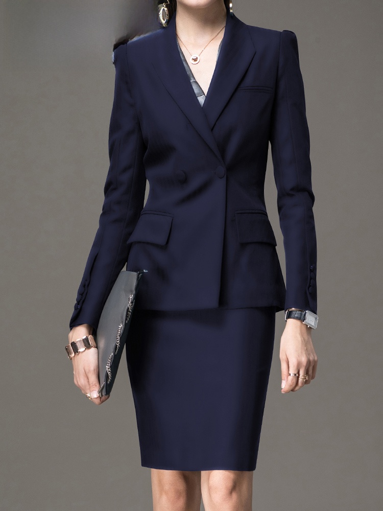 Professional Black Suit Set fo - Women Formal Wear For Interview 评论和价格