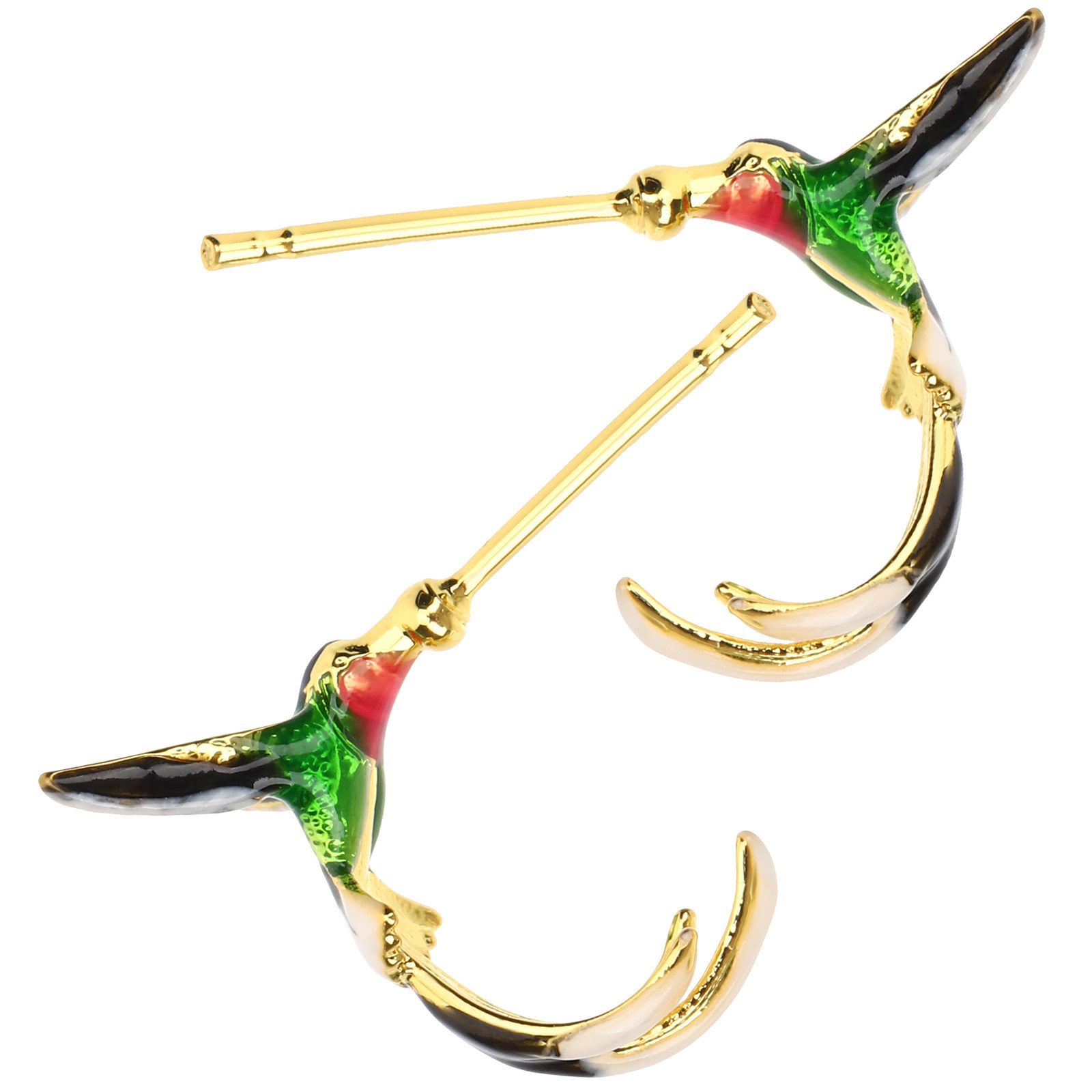 1Pair Hummingbird Stud Earring - Formal Wear Jewelry For Women 评论和价格