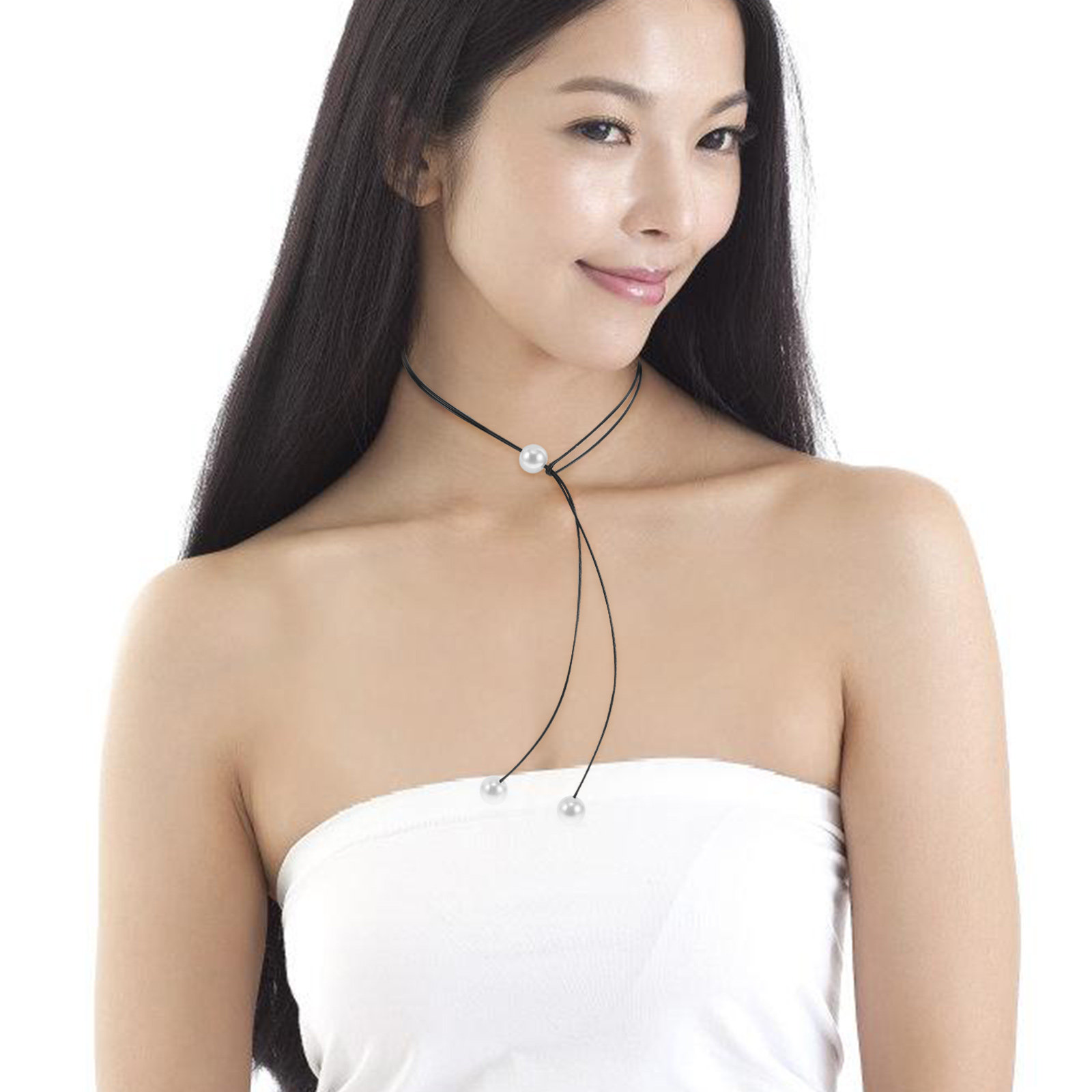 Double-Layer Stylish Cord Neck - Formal Wear Jewelry For Women 评论和价格