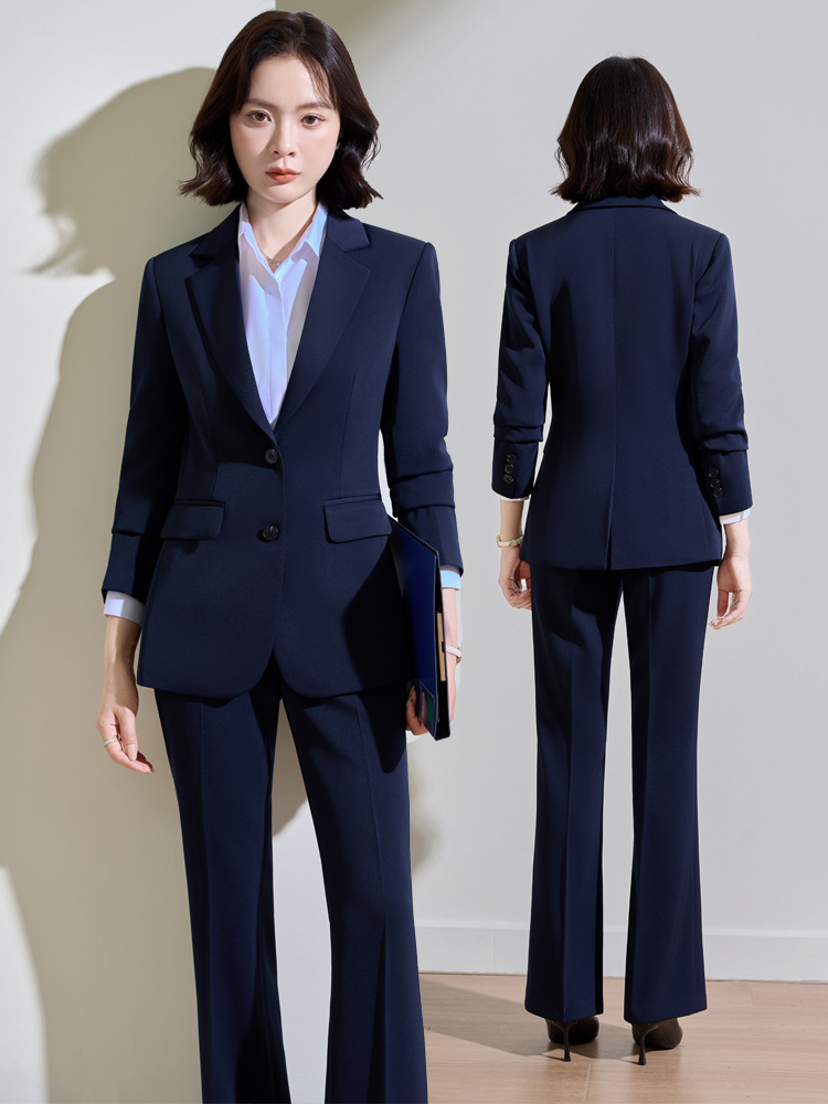Navy blue professional suit fo - Women Formal Wear For Interview 评论和价格