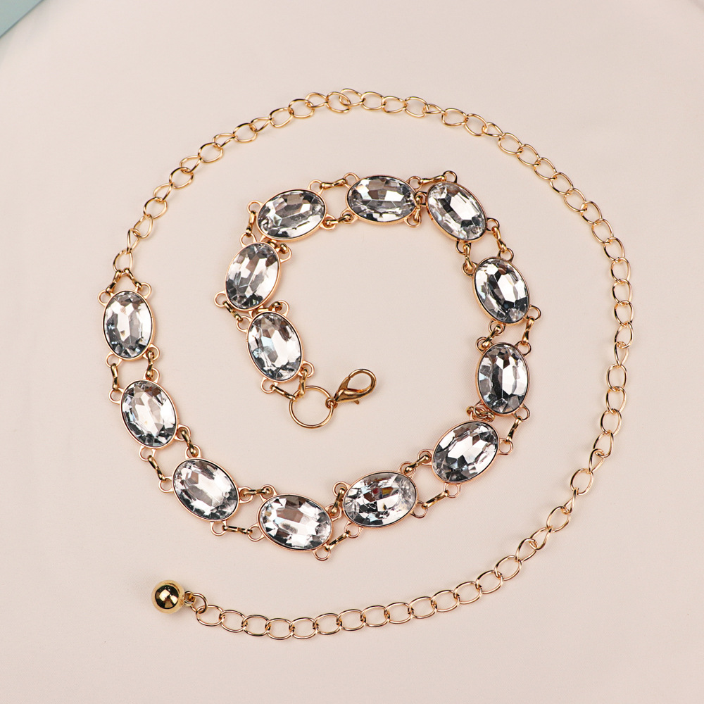Chic Rhinestone Waist Chain Wo - Formal Wear Jewelry For Women 评论和价格
