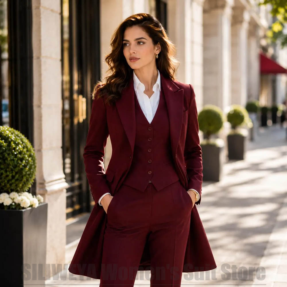 Fashion Women 3 Piece Suit Ele - Women Formal Wear Shirt And Pant 评论和价格