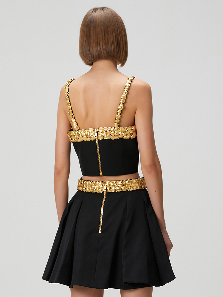 VC Black Two Piece Set Dress w - Women Luxury Formal Wear 评论和价格