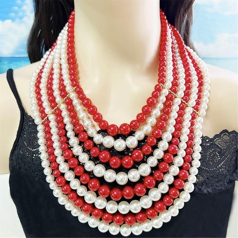  Elegant Layering Faux Pearls  - Formal Wear Jewelry For Women 评论和价格