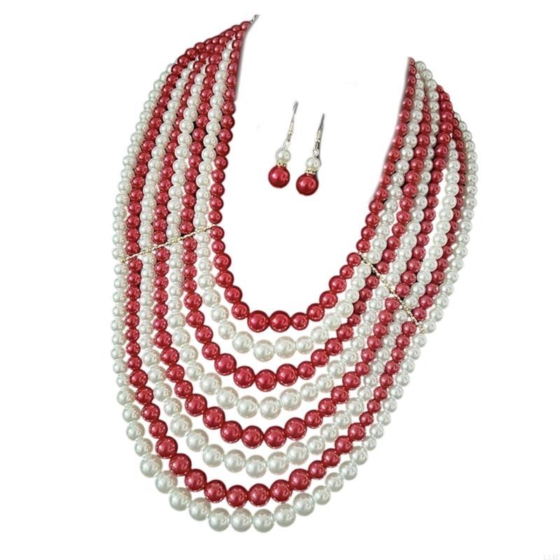  Elegant Layering Faux Pearls  - Formal Wear Jewelry For Women 评论和价格