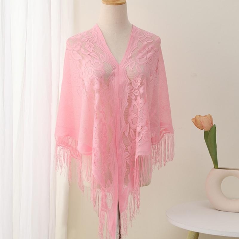 340D Lace Fringed Cover Up Hol - Women Formal Event Wear 评论和价格
