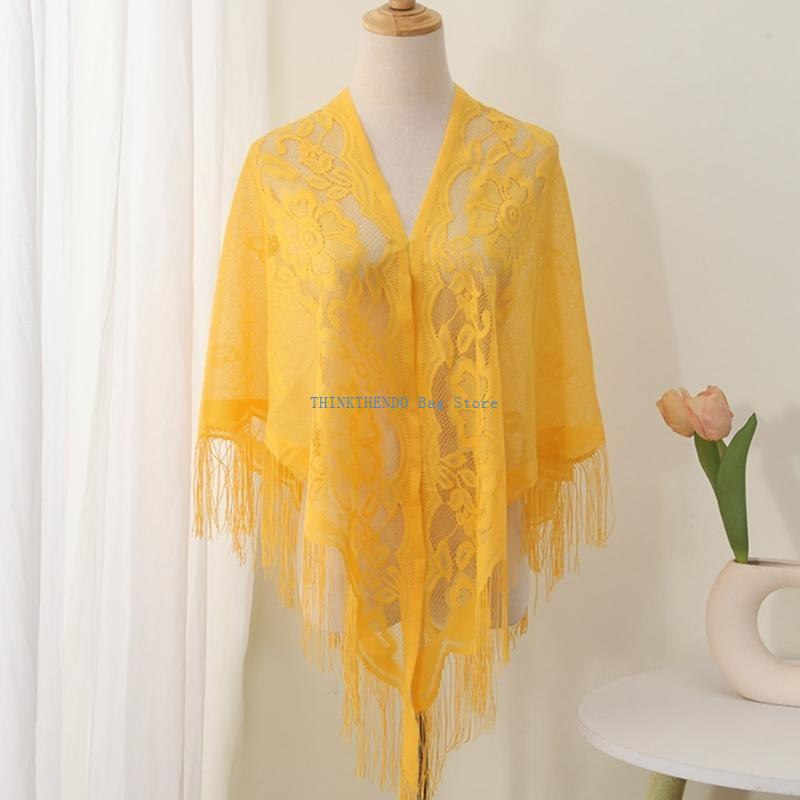 340D Lace Fringed Cover Up Hol - Women Formal Event Wear 评论和价格