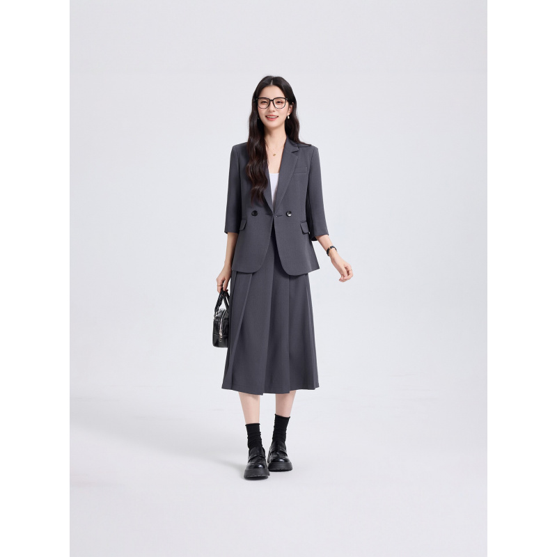 Navy Blue Women's Suit Set for - Women Formal Wear Shirt And Pant 评论和价格