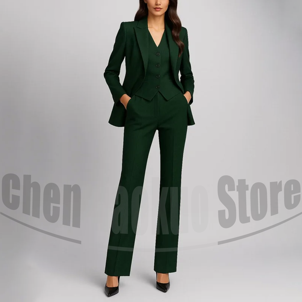 Women's Three Piece Suit Set F - Women Formal Wear Shirt And Pant 评论和价格
