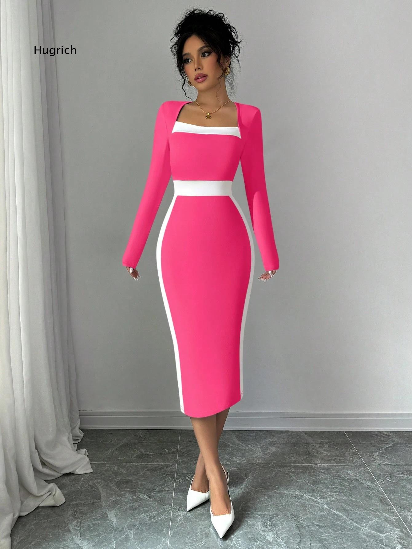 Square Neck Long Sleeve Midi B - Women Formal Event Wear 评论和价格