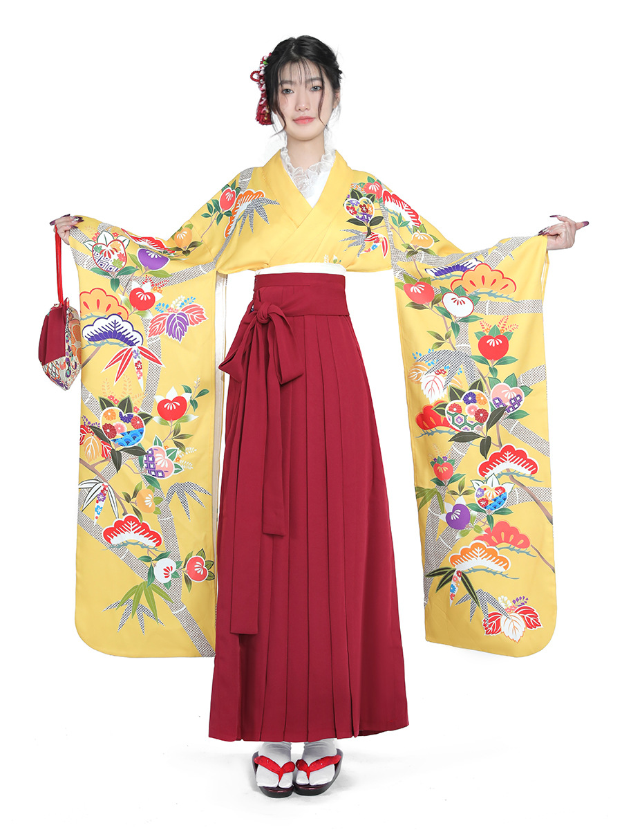 Women's Japanese Kimono Set Wa - Women Formal Wear For Graduation 评论和价格