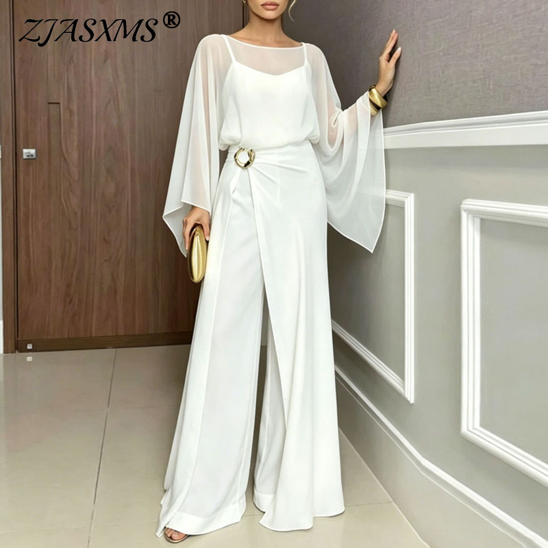 Women Formal Jumpsuit 2Pcs Set - Women'S Formal Wear Suits 评论和价格